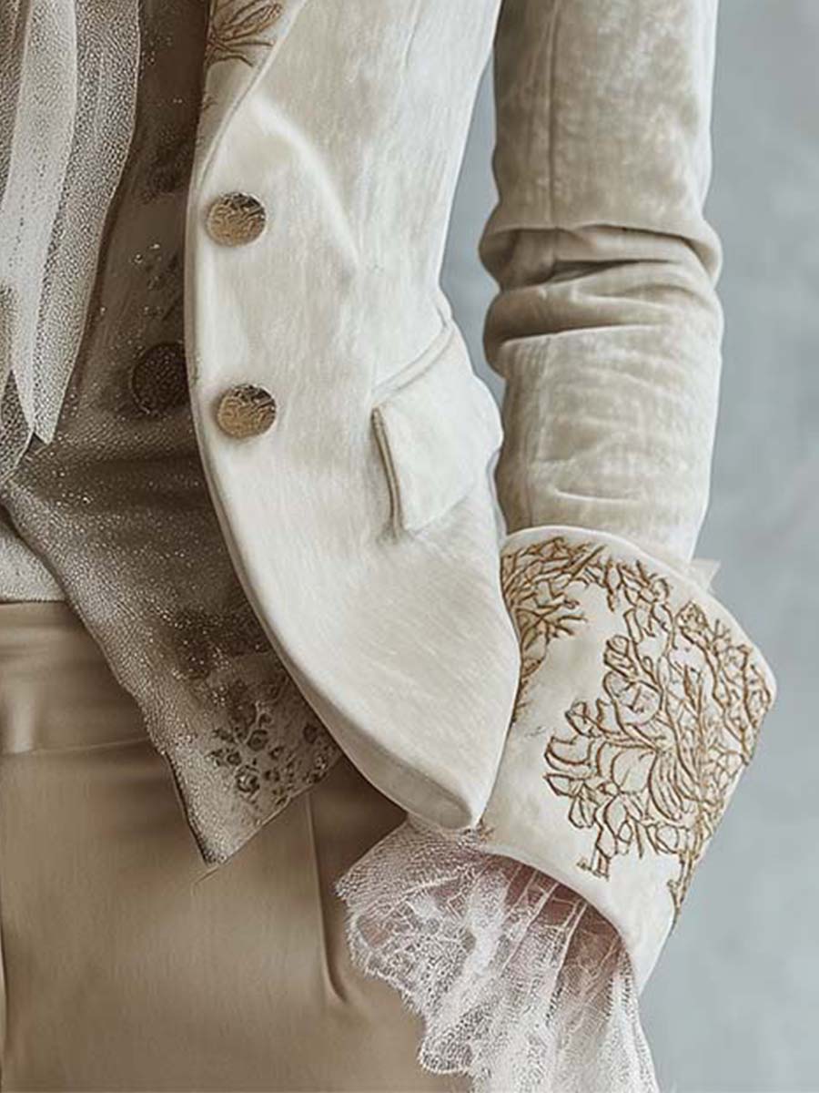 Rosario | Blazer sastre con bordado floral