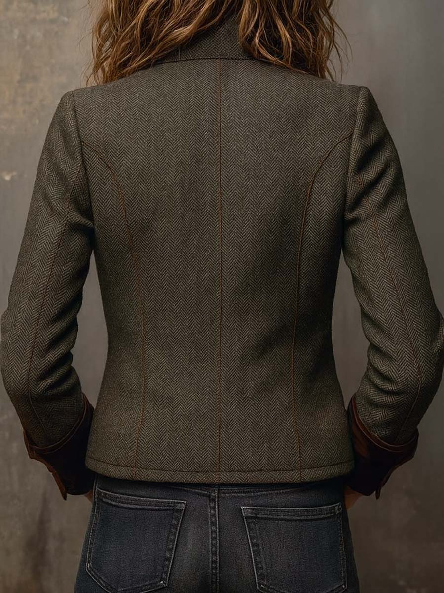 Victoria | Blazer vintage con detalles en contraste