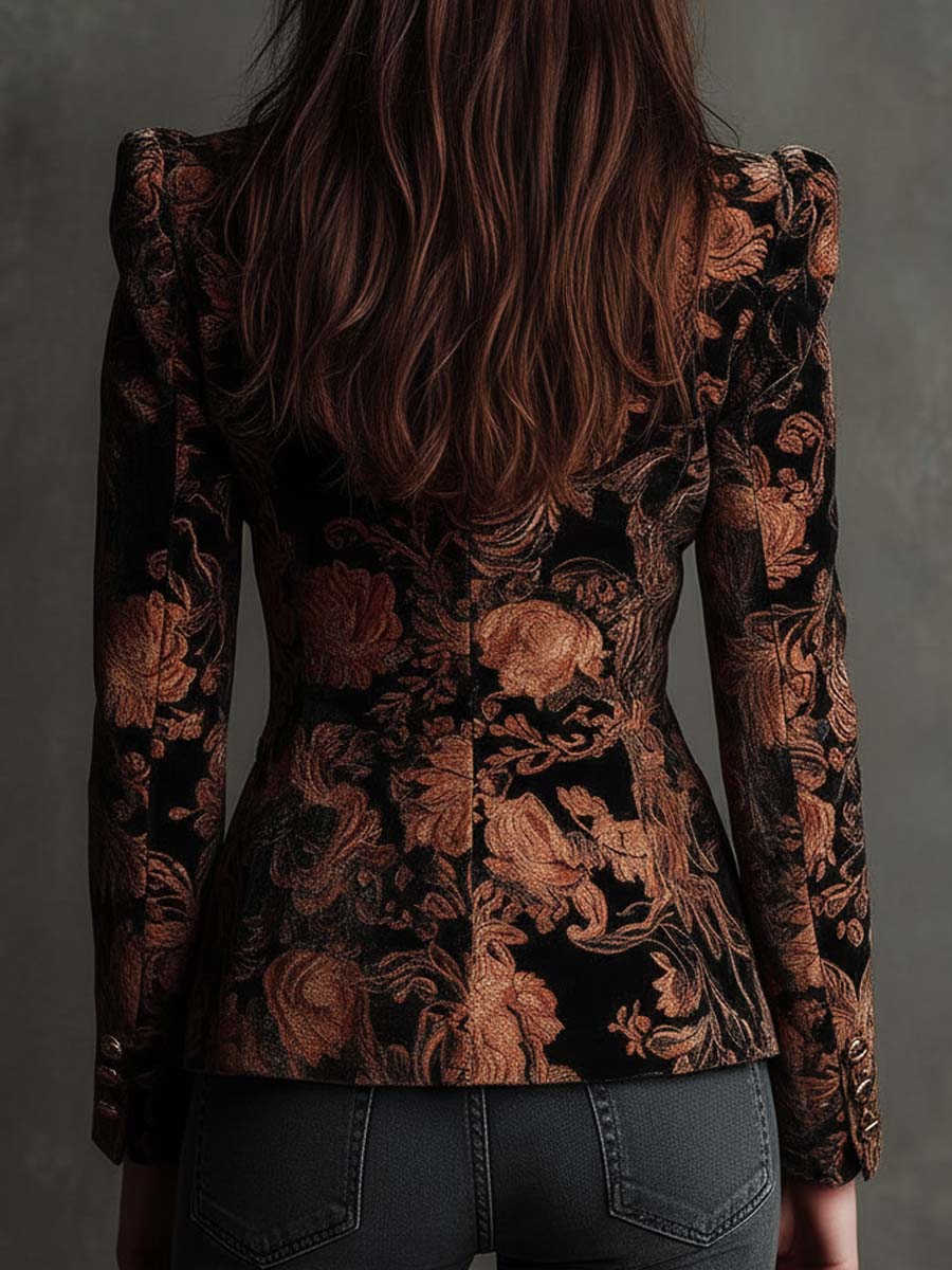 Susana | Blazer entallado con estampado floral