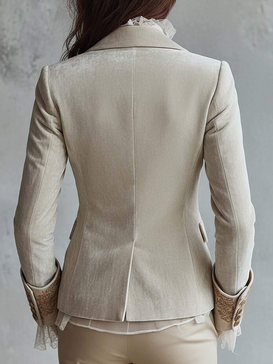 Rosario | Blazer sastre con bordado floral