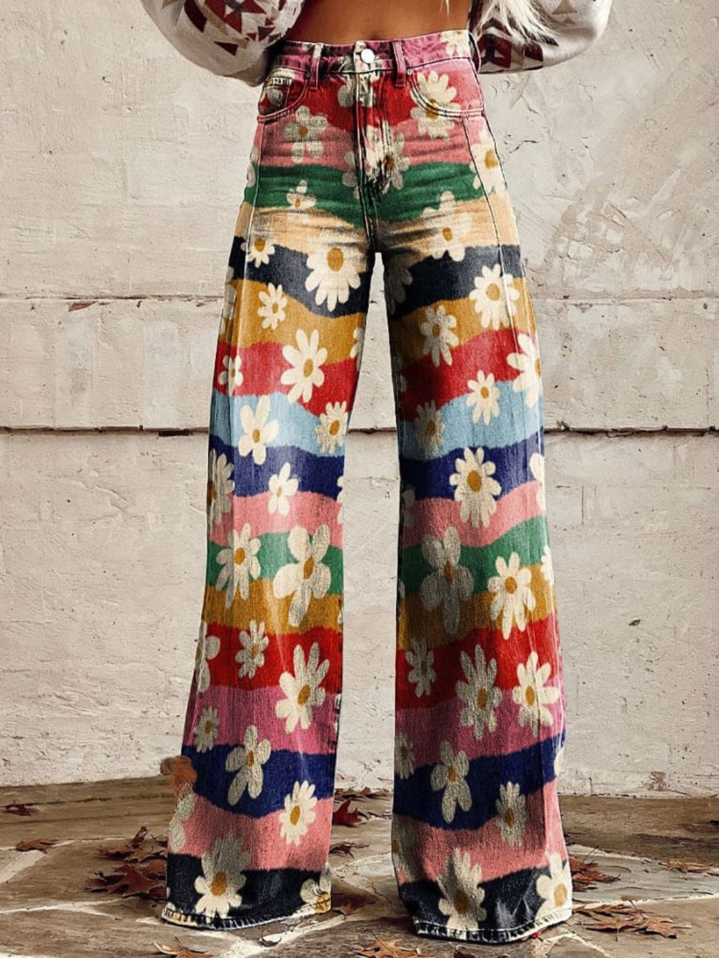 Natalia | Pantalones Florales Elegantes