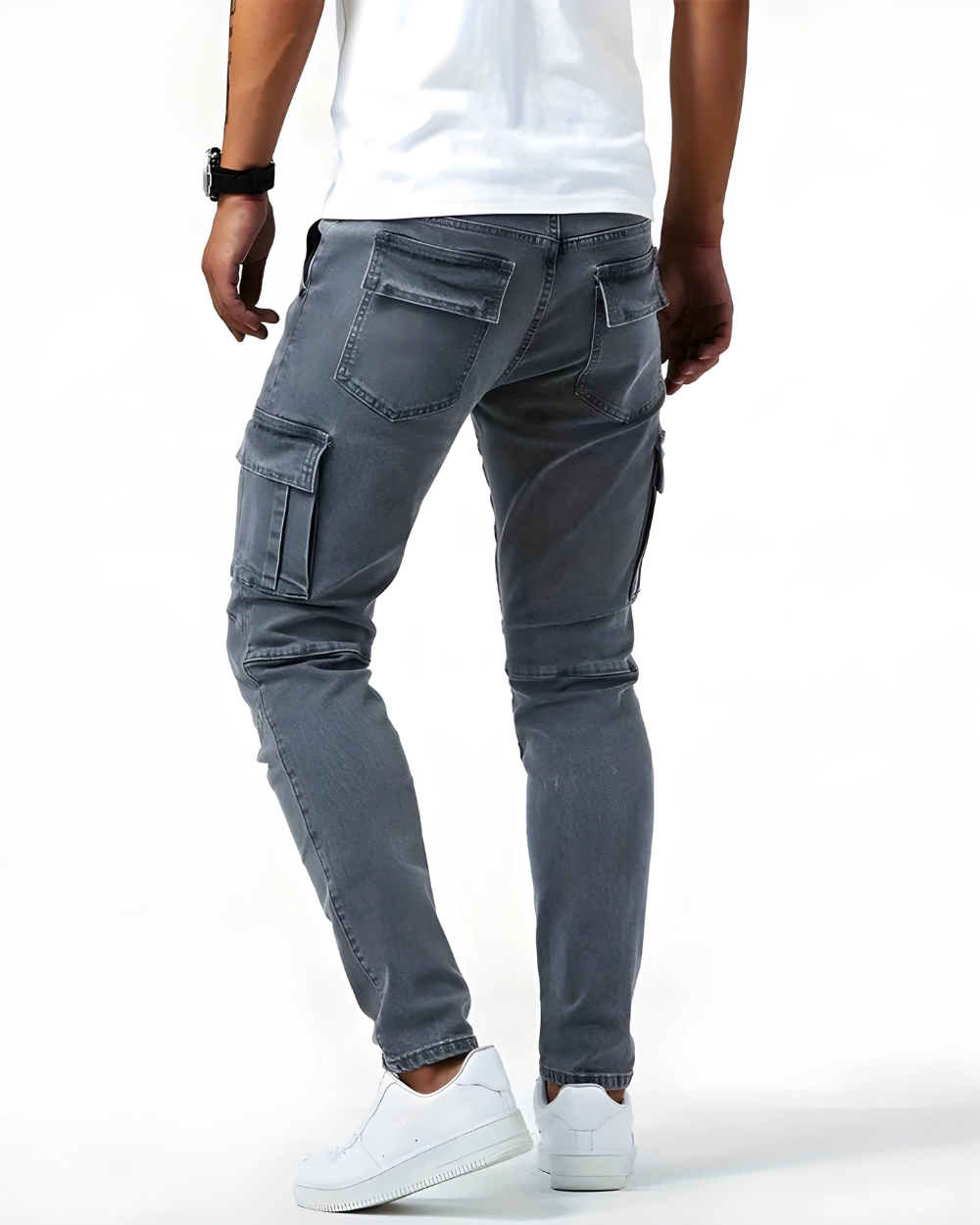 Daniel | Pantalón Cargo elástico gris