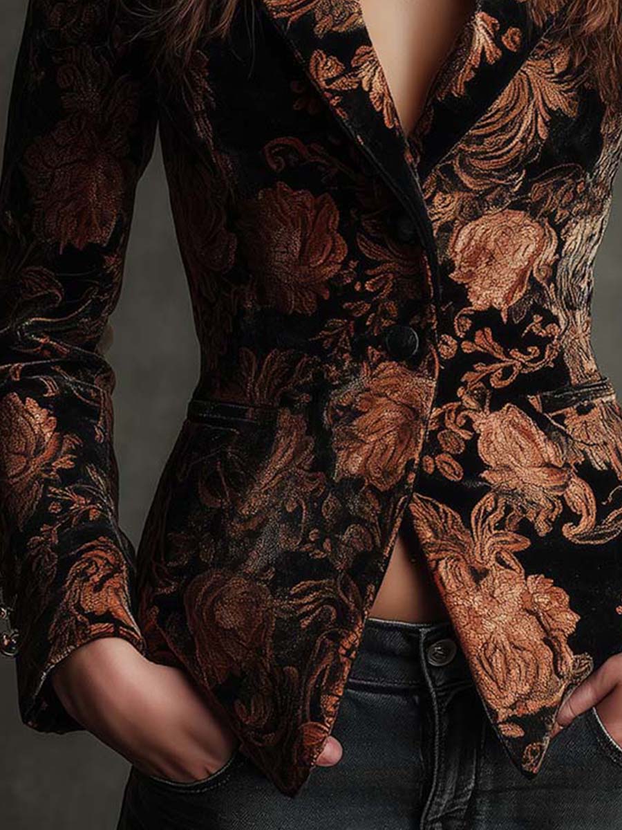 Susana | Blazer entallado con estampado floral