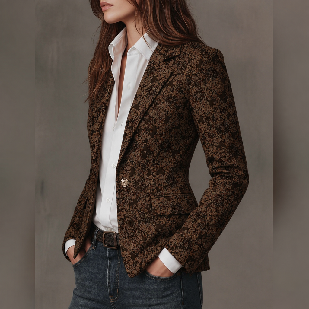 Dulce | Blazer entallado con estampado paisley