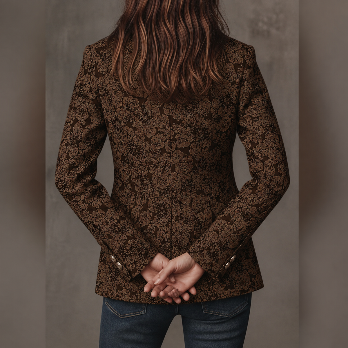Dulce | Blazer entallado con estampado paisley
