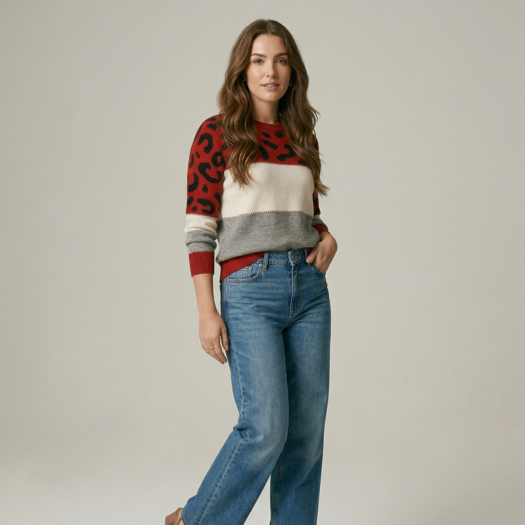 Tasmin | Jersey de estampado leopardo