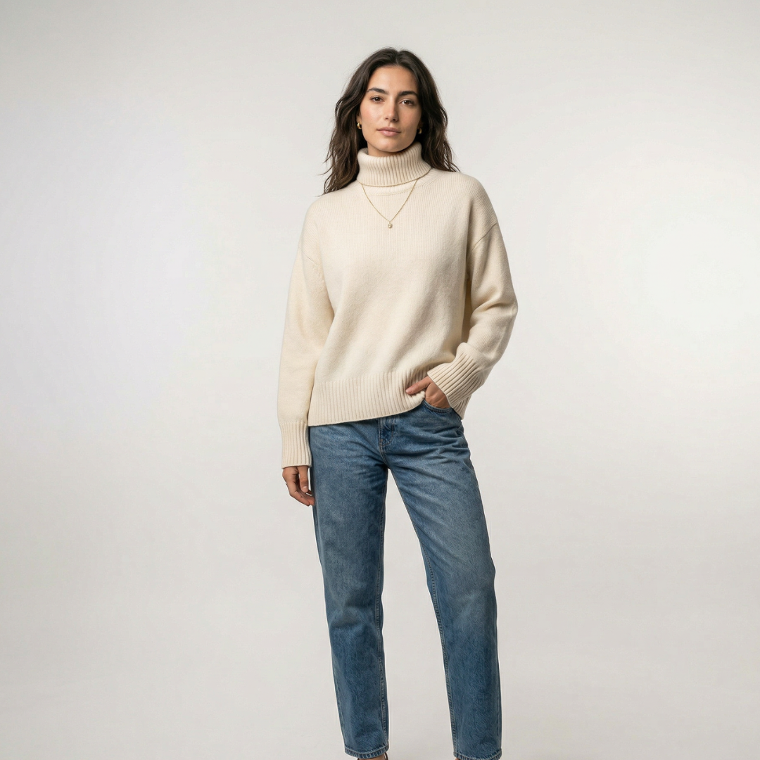 Gabriela | Jersey de cachemira con cuello alto