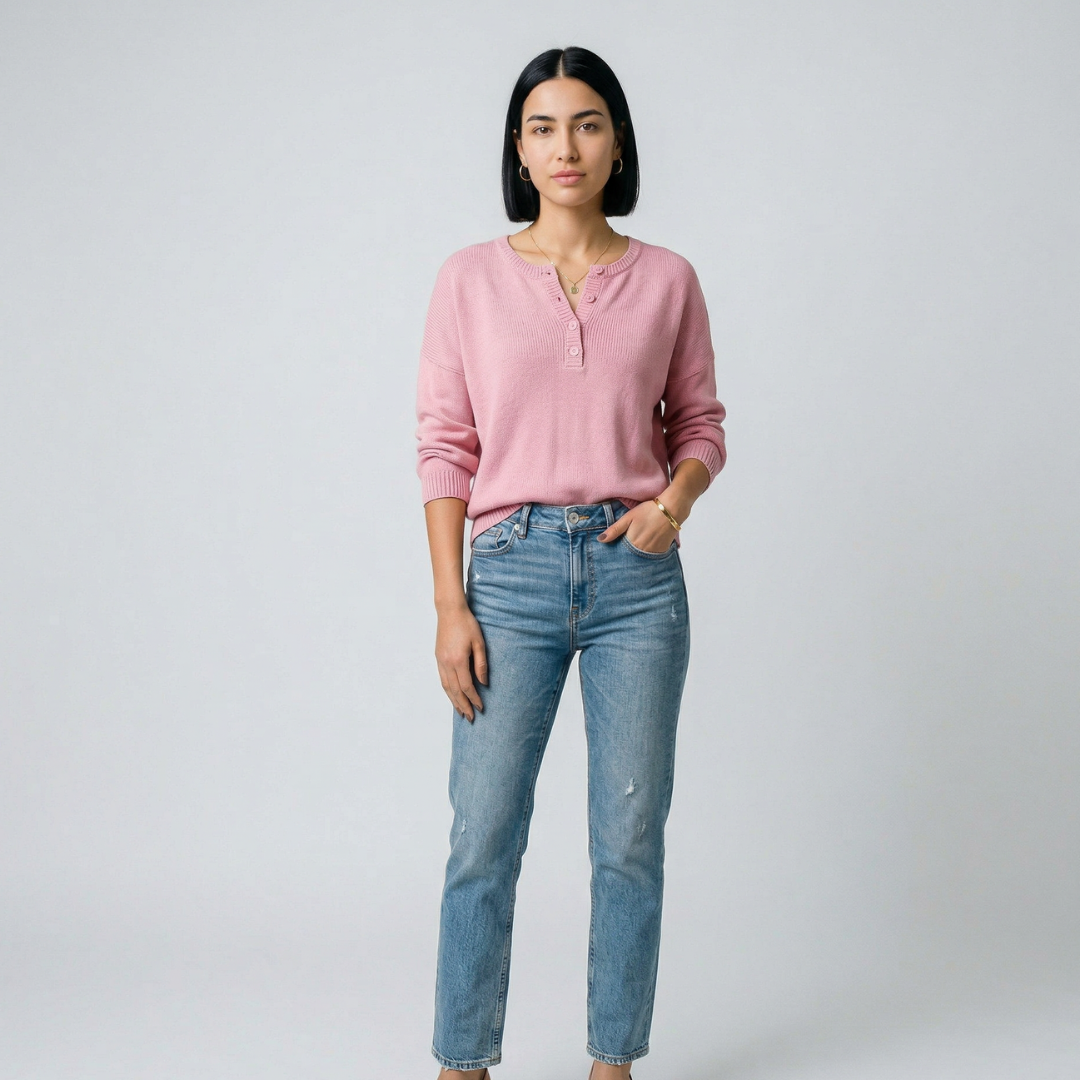 Carla | Suéter suave con detalle de botones