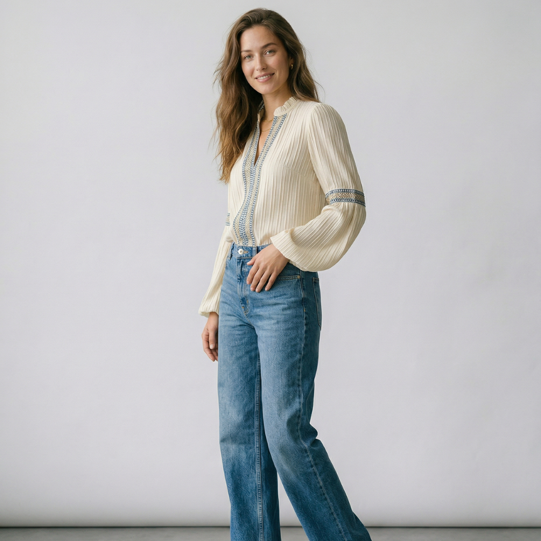 Isla | Blusa elegante con escote en V
