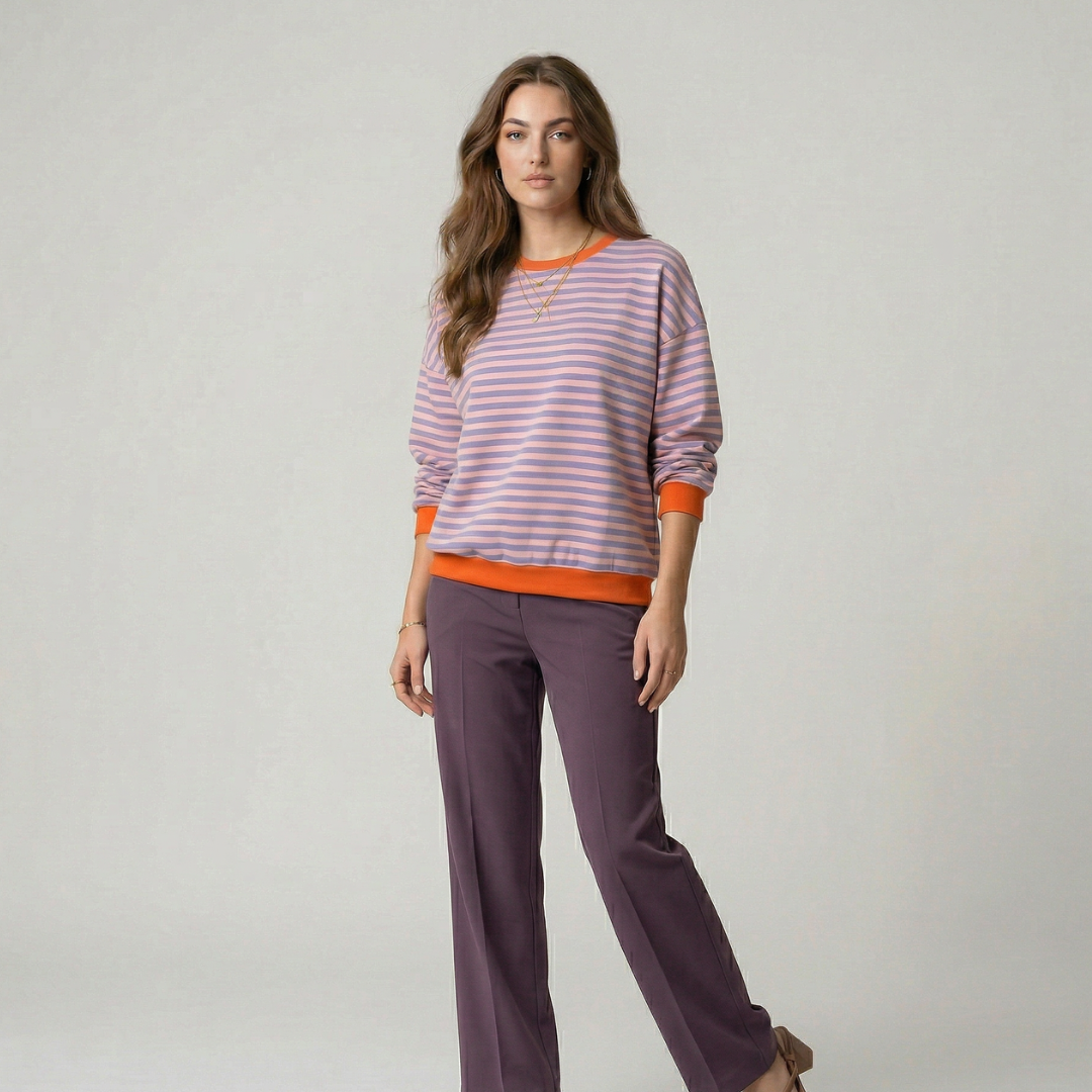 Dora | Jersey oversize de rayas modernas