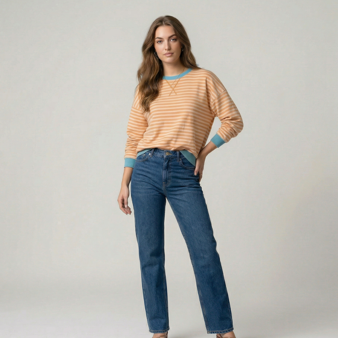 Dora | Jersey oversize de rayas modernas