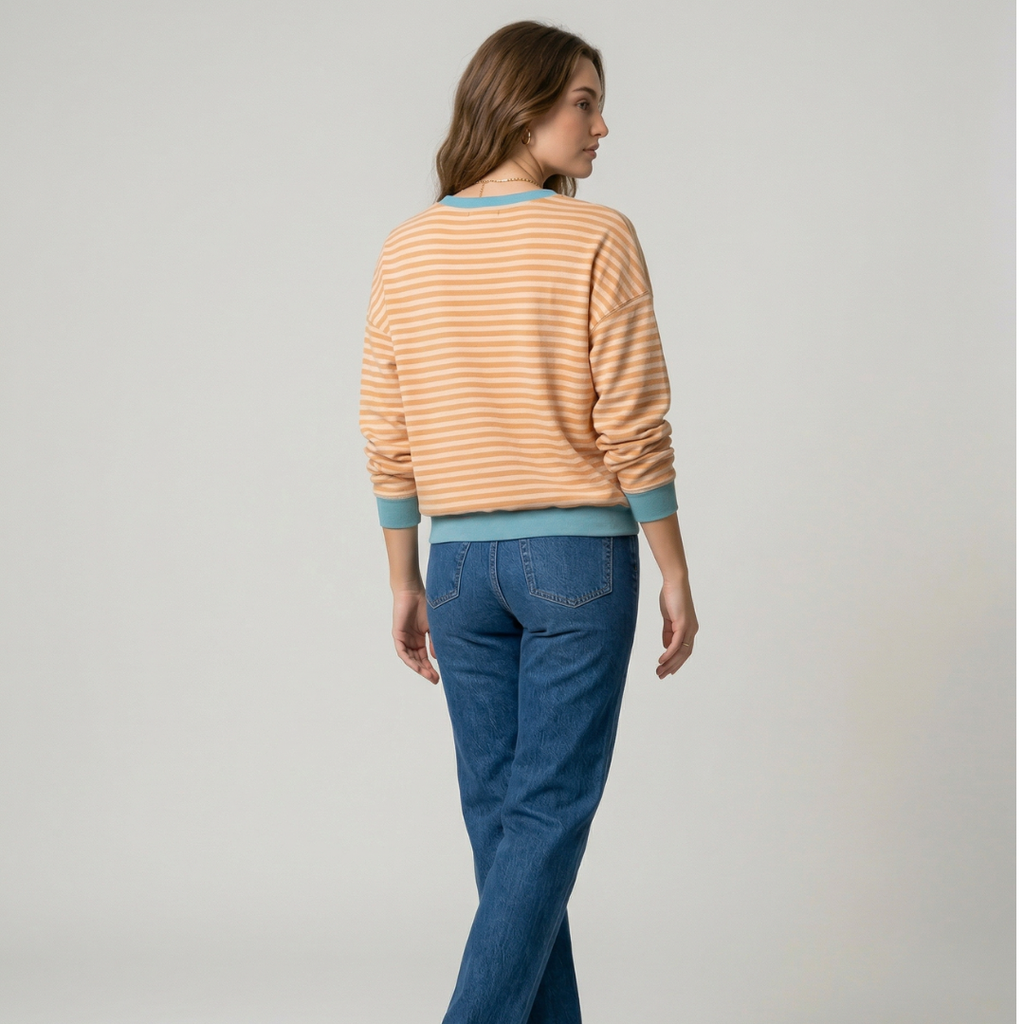 Dora | Jersey oversize de rayas modernas