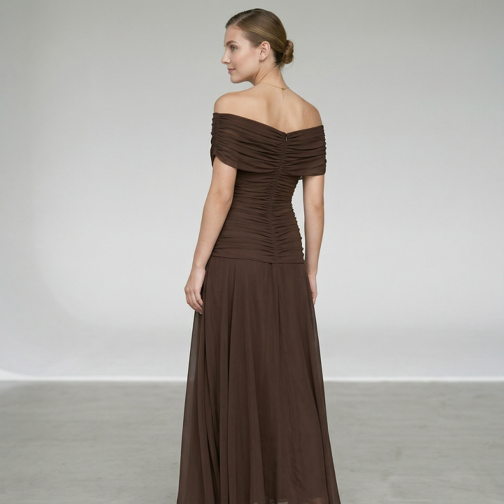 Velora | Vestido largo fluido de escote en V