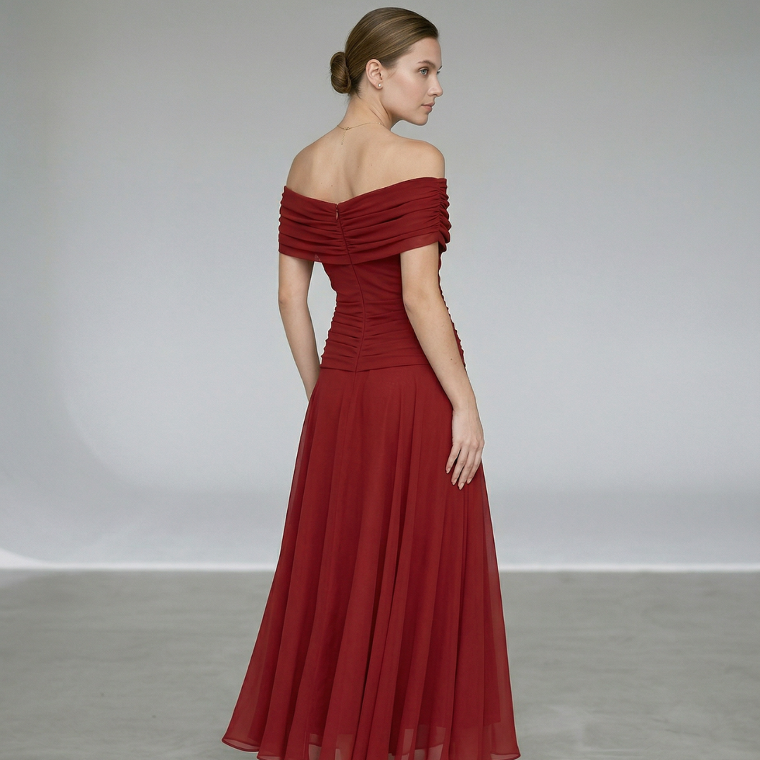 Velora | Vestido largo fluido de escote en V