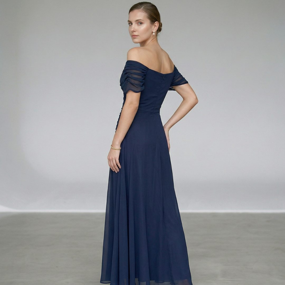Velora | Vestido largo fluido de escote en V