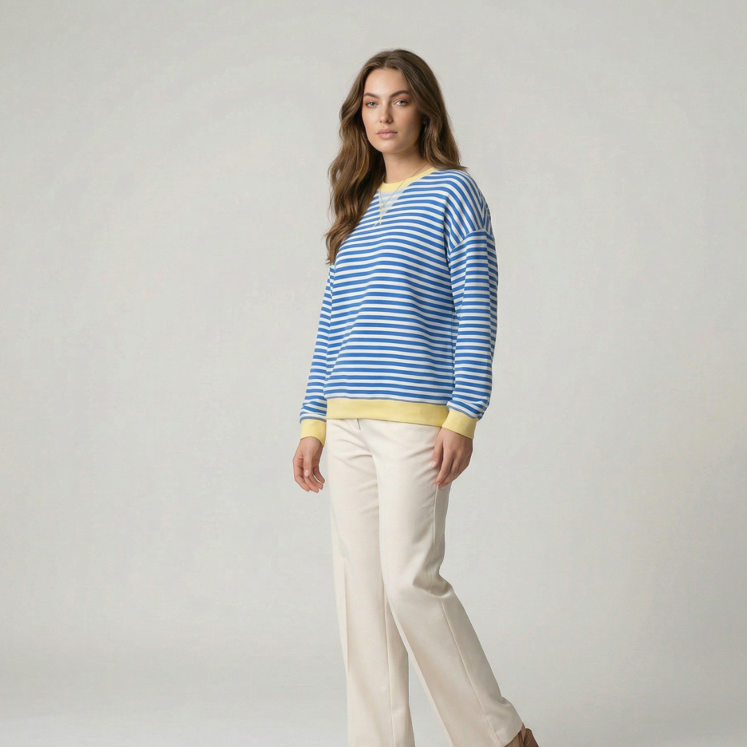 Dora | Jersey oversize de rayas modernas
