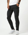Santiago | Pantalón Cargo elástico negro