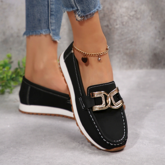 Valentina | Mocasines chic con hebilla de pedrería