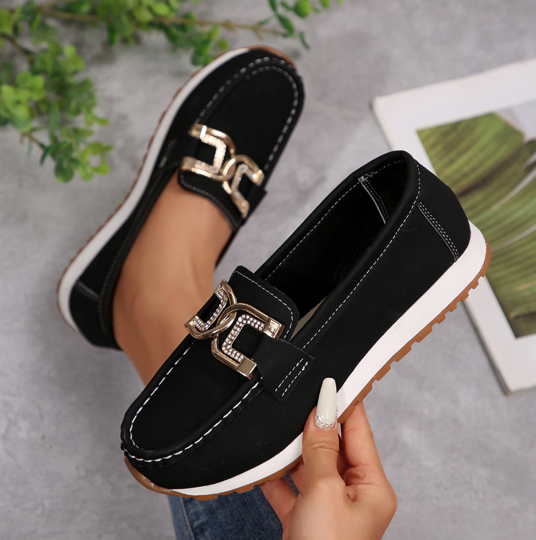 Valentina | Mocasines chic con hebilla de pedrería