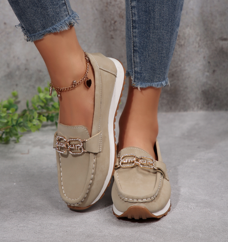 Valentina | Mocasines chic con hebilla de pedrería