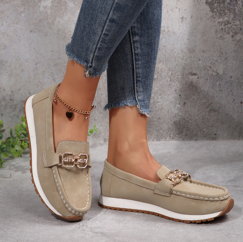 Valentina | Mocasines chic con hebilla de pedrería