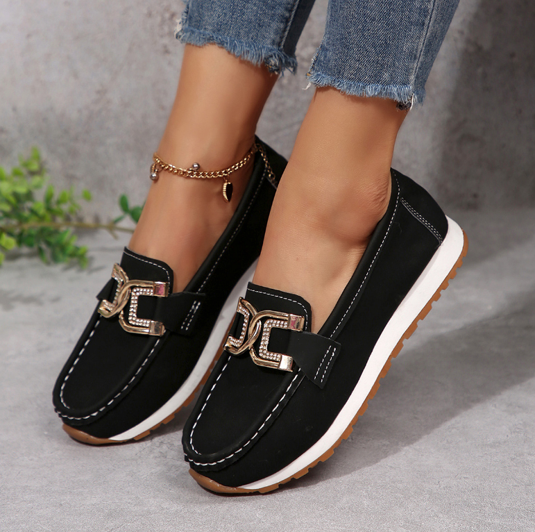 Valentina | Mocasines chic con hebilla de pedrería
