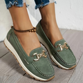 Miriam | Mocasines verdes con hebilla