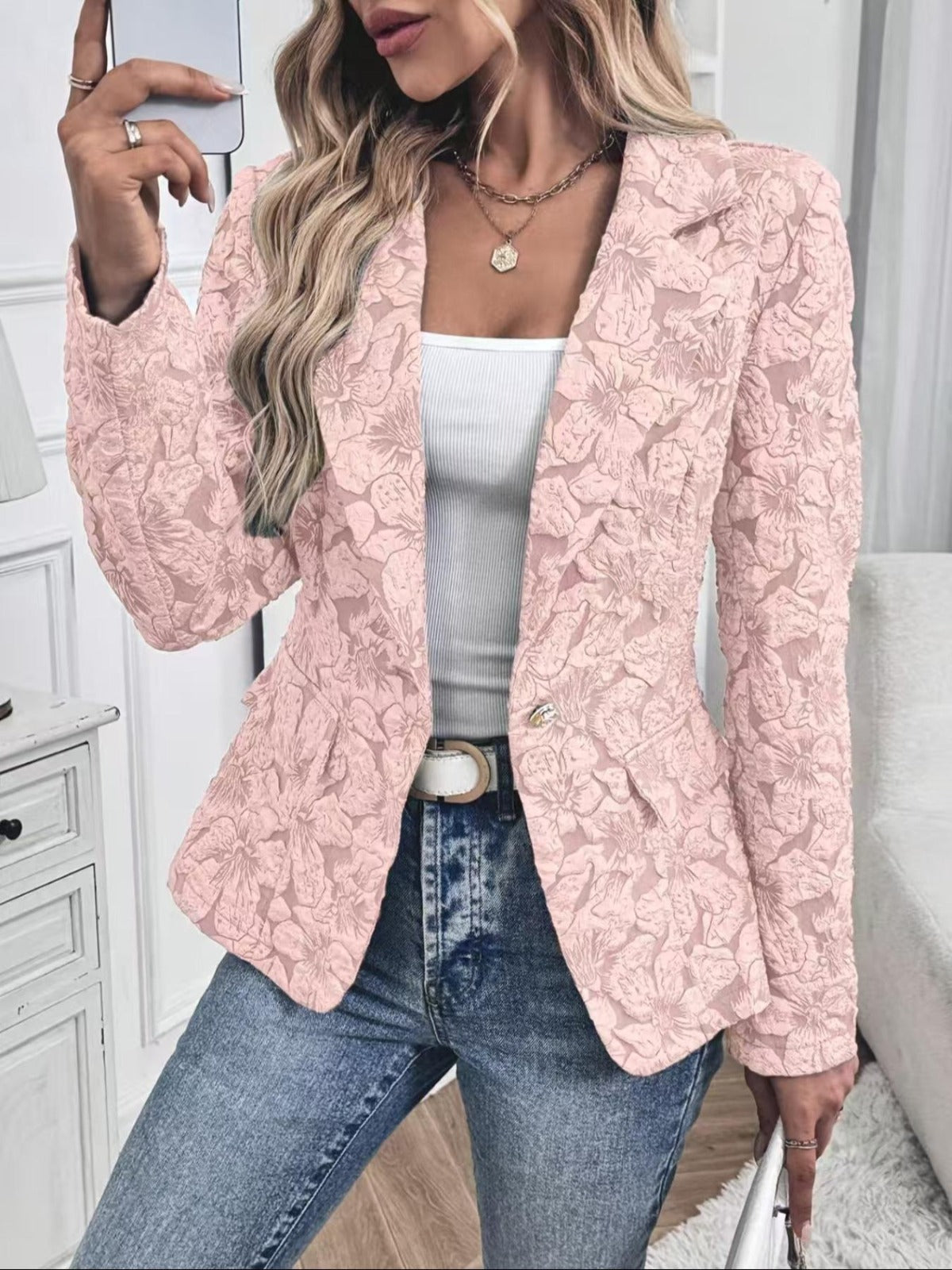 Dulce | Blazer entallado con estampado paisley