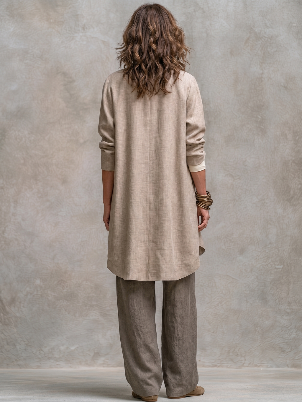 Amparo | Conjunto de tres piezas con pantalón palazzo