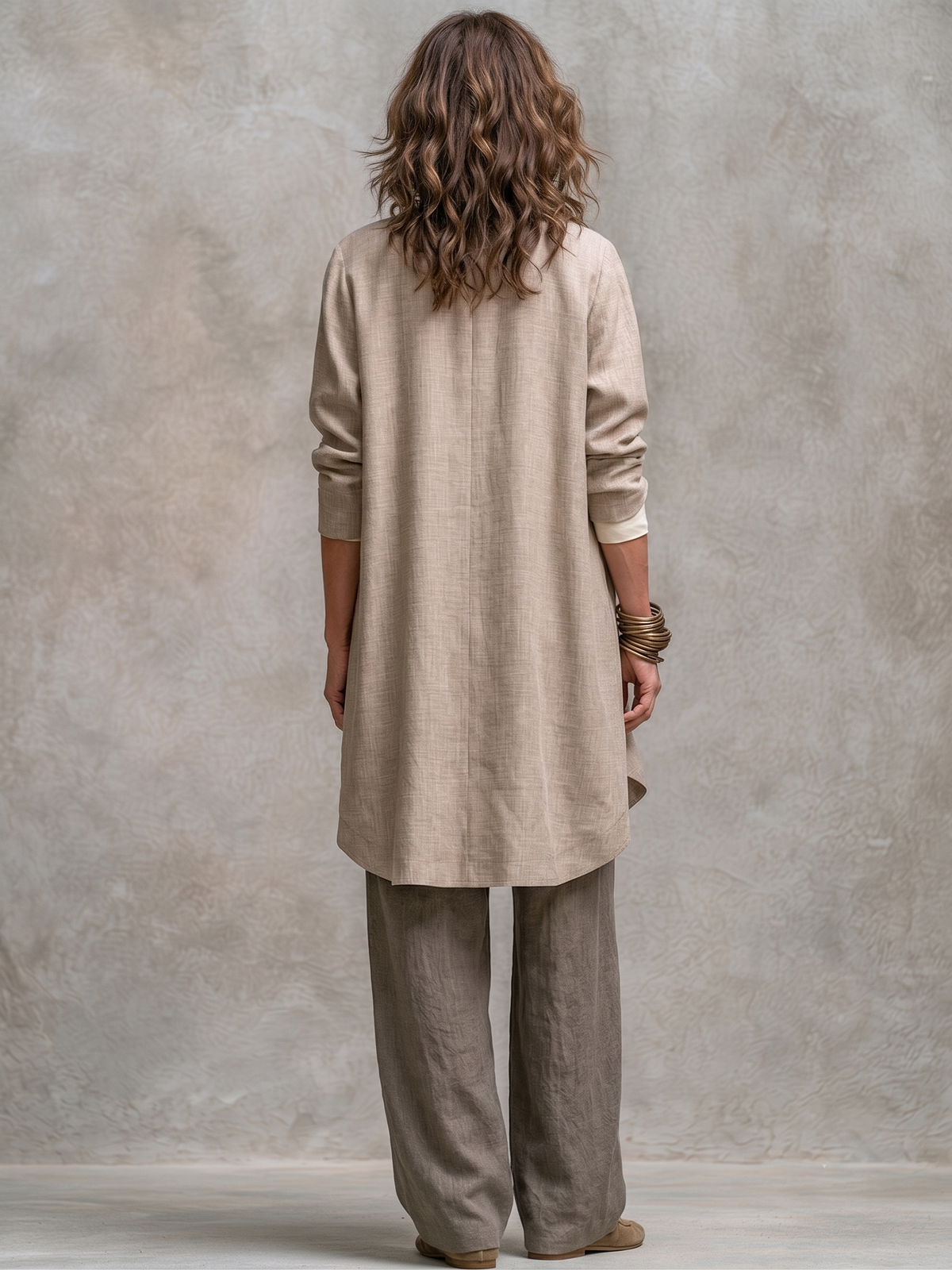 Amparo | Conjunto de tres piezas con pantalón palazzo