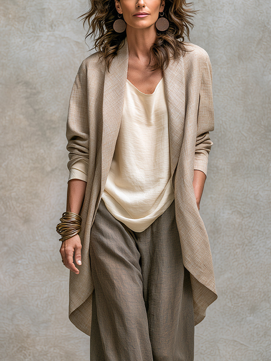 Amparo | Conjunto de tres piezas con pantalón palazzo