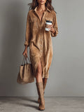 Marisol – Vestido Midi Amplio con Doble Bolsillo
