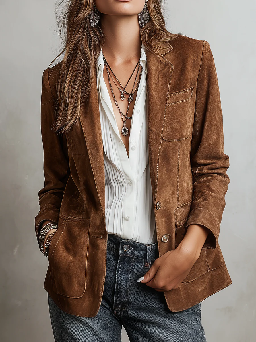 Ofelia | Blazer vintage con pespuntes en contraste