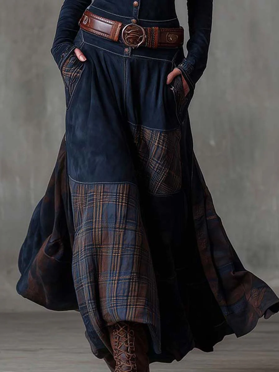 Citlali – Vestido Maxi de Gamuza con Cinturón