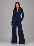 Angélica | Conjunto de blazer entallado y pantalón palazzo