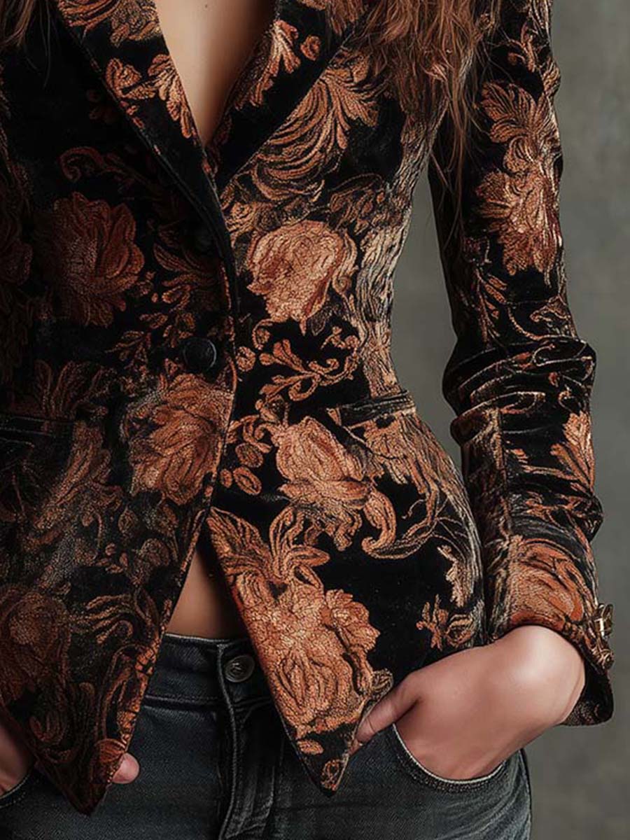 Susana | Blazer entallado con estampado floral