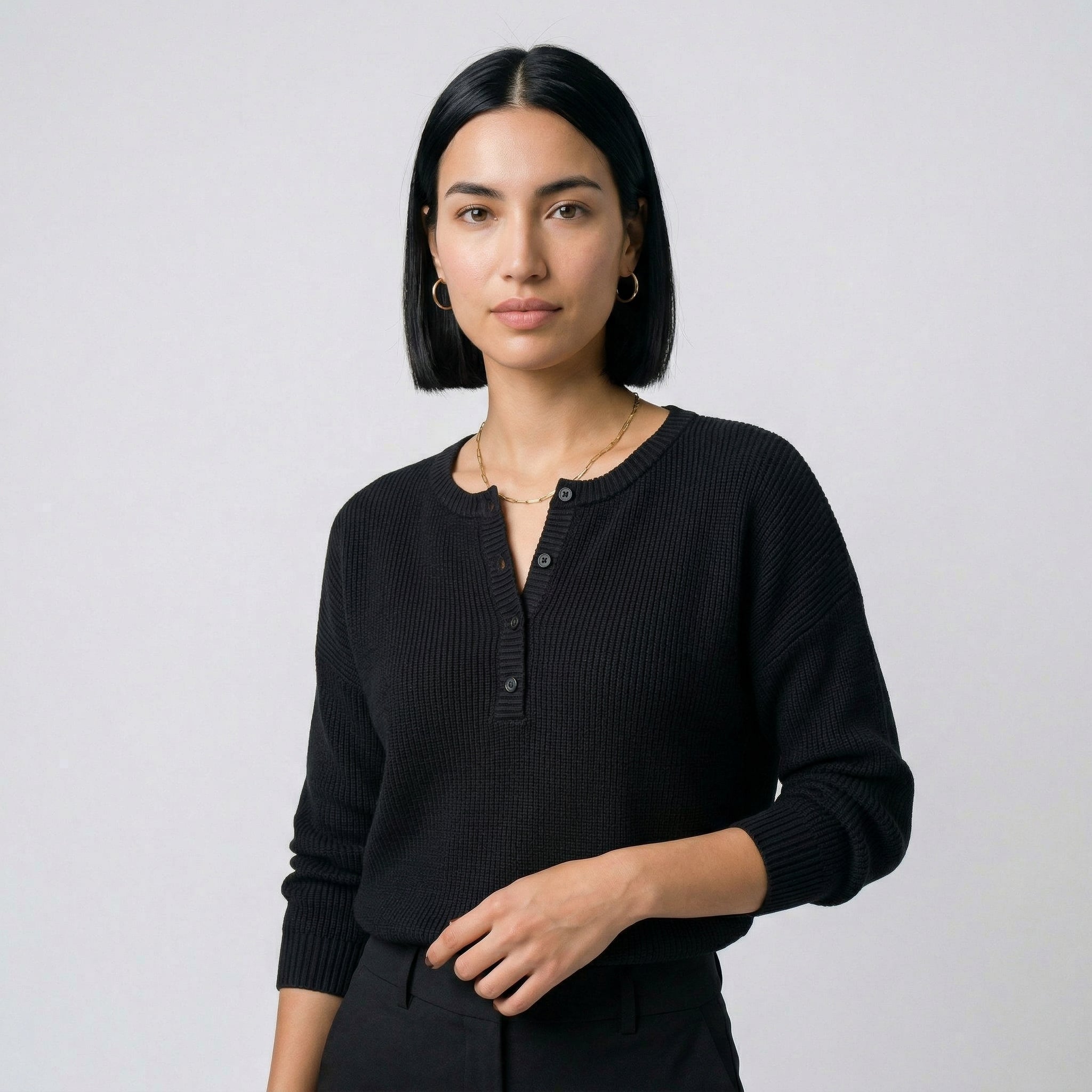 Carla | Suéter suave con detalle de botones