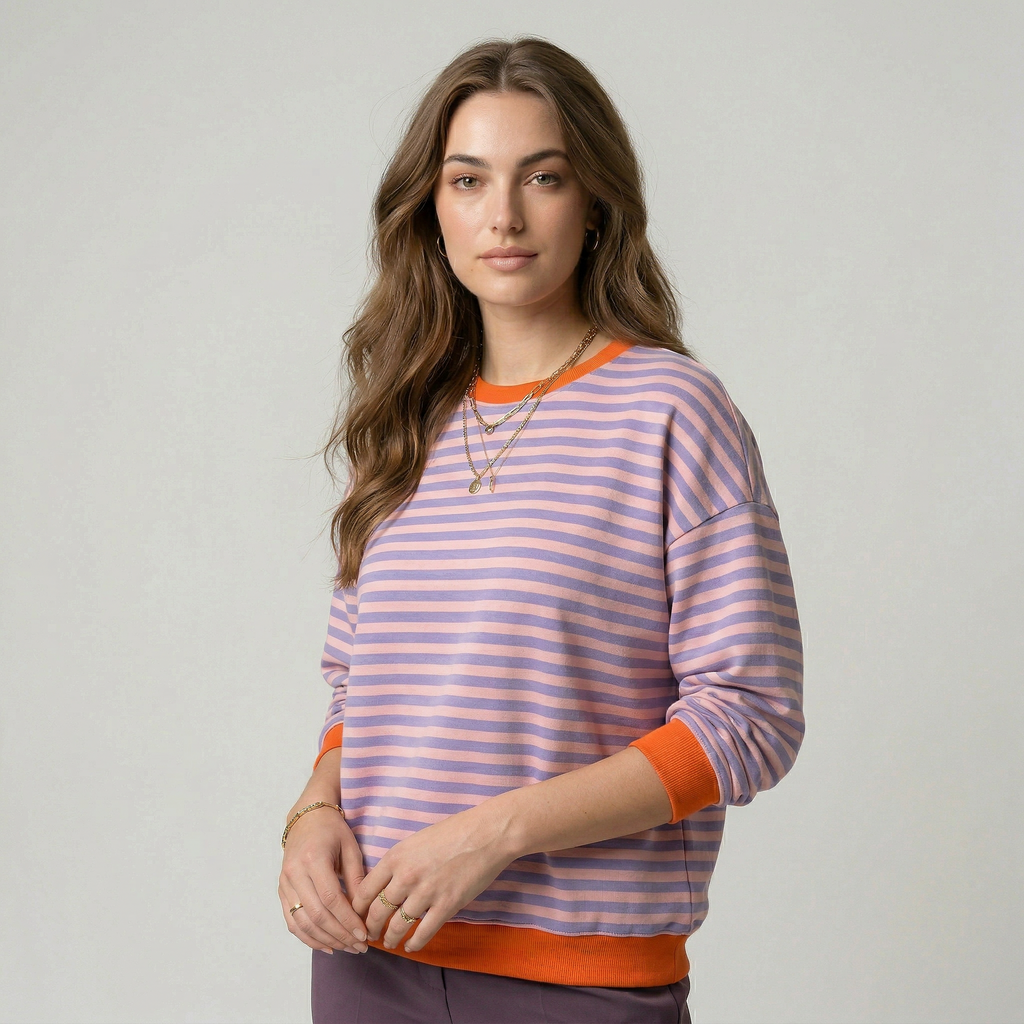 Dora | Jersey oversize de rayas modernas