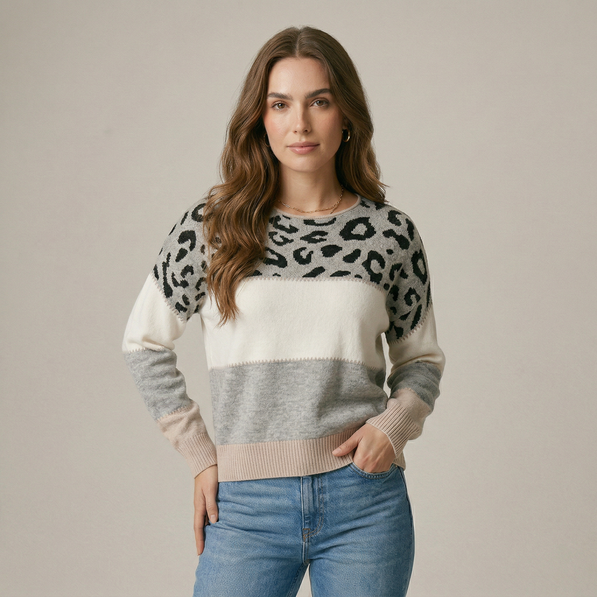 Tasmin | Jersey de estampado leopardo