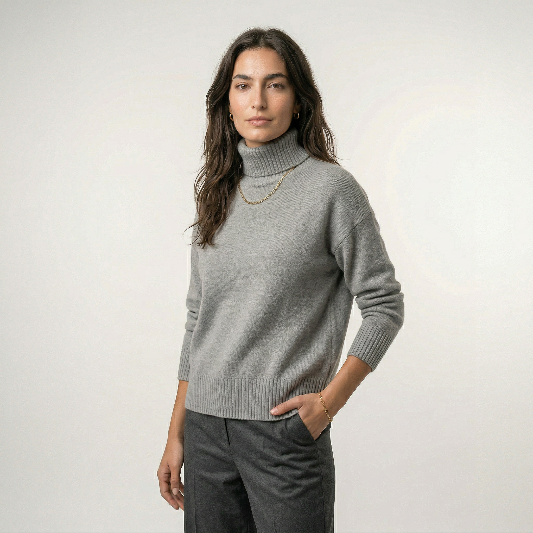 Gabriela | Jersey de cachemira con cuello alto
