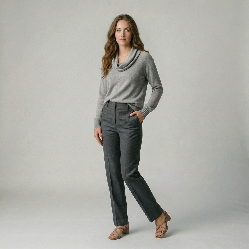 Amelia | Suéter de cuello drapeado elegante