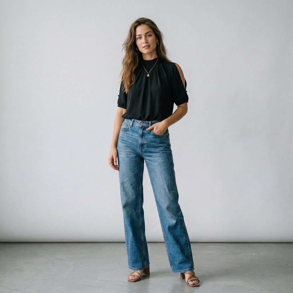 Martina | Blusa elegante con aberturas