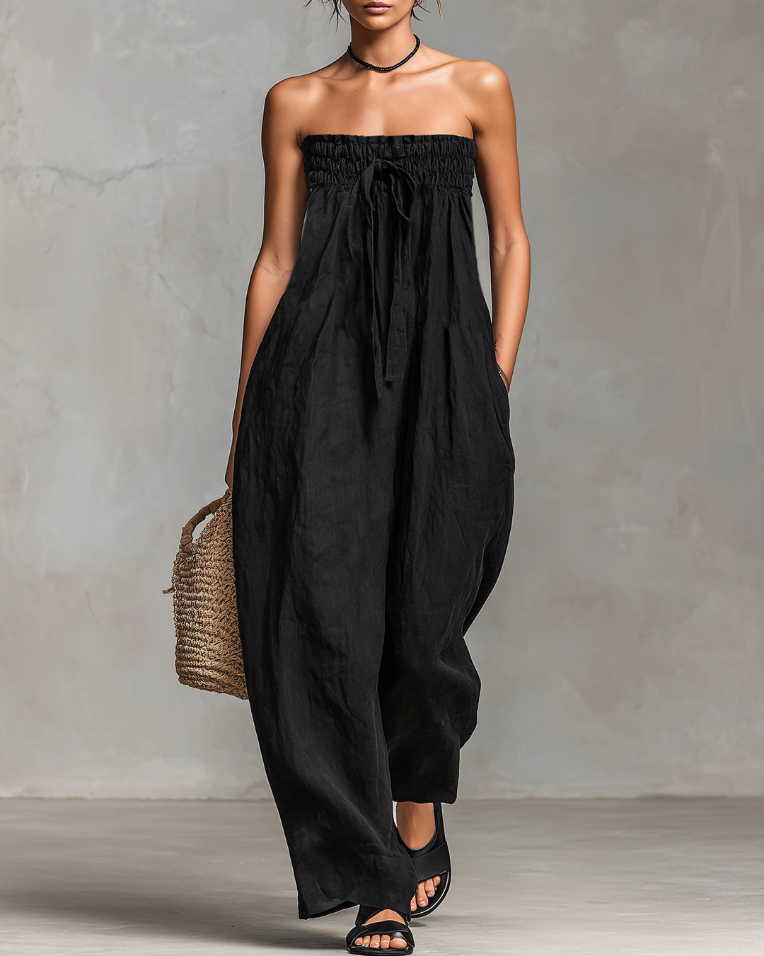 Anahí | Mono strapless elegante
