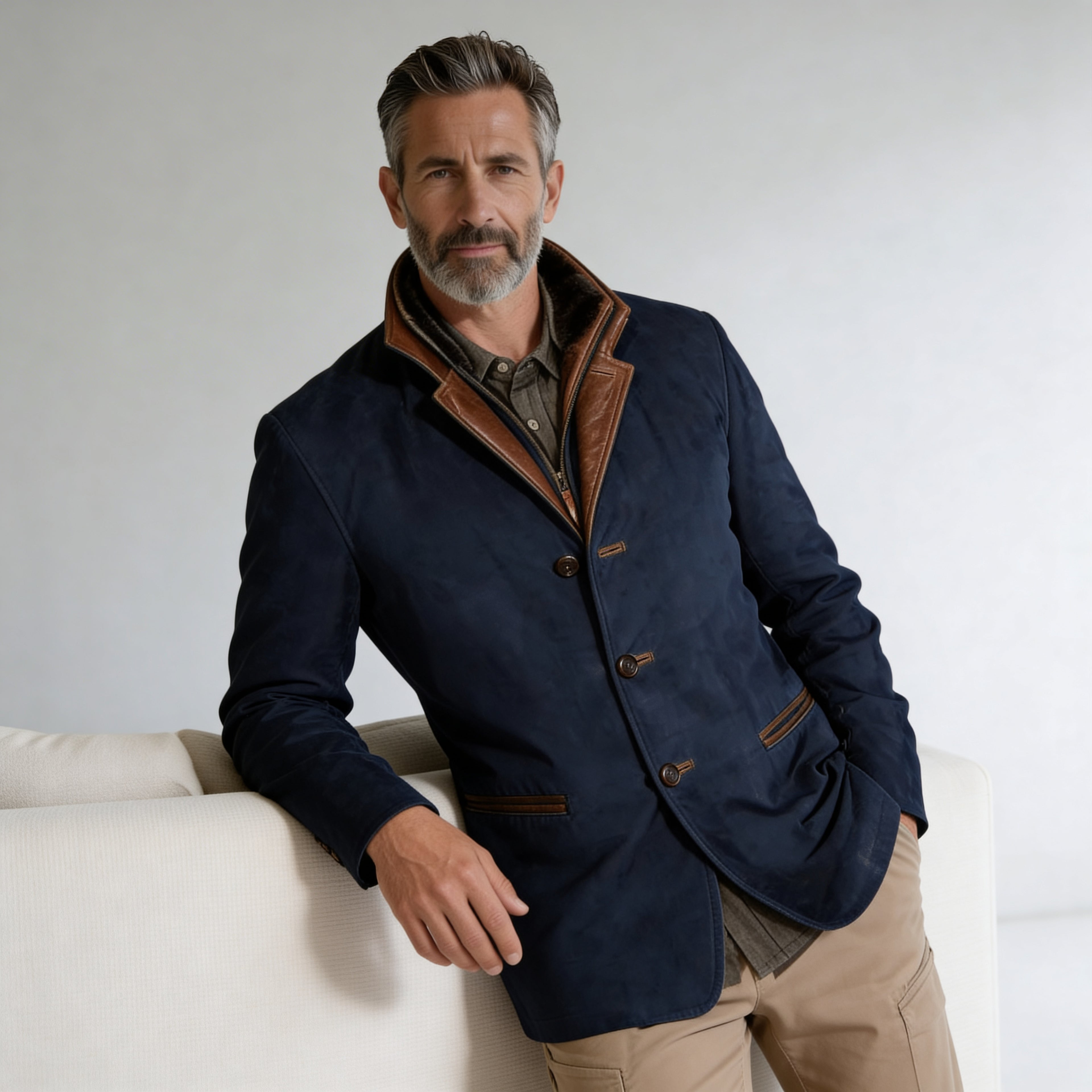 Martín | Chaqueta de ante de estilo vintage