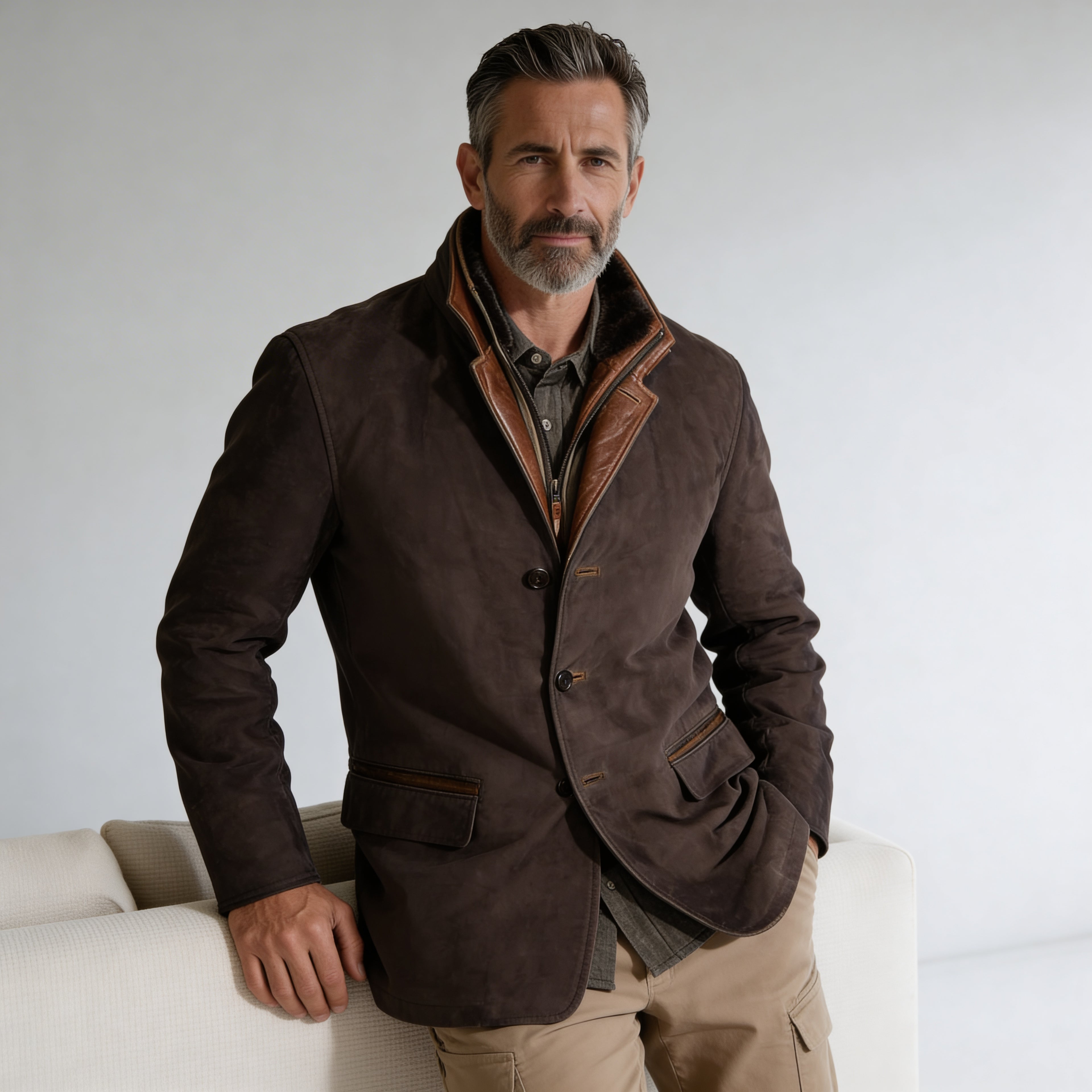 Martín | Chaqueta de ante de estilo vintage