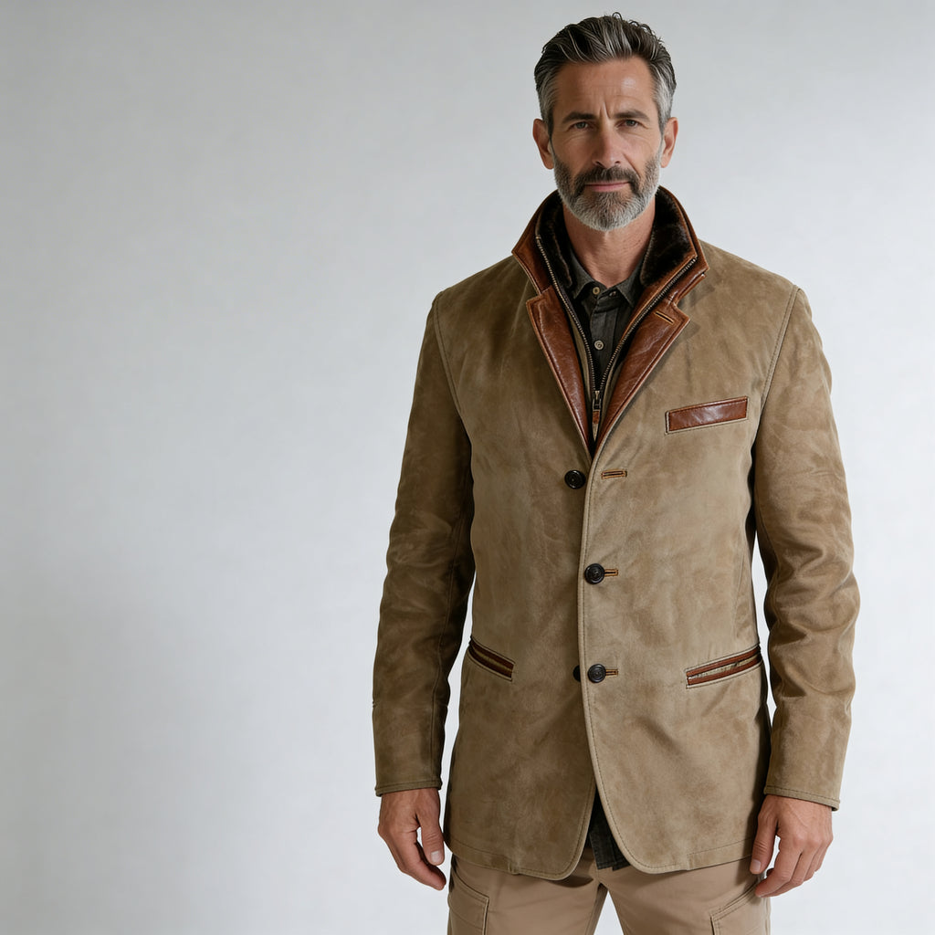Martín | Chaqueta de ante de estilo vintage
