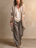 Amparo | Conjunto de tres piezas con pantalón palazzo