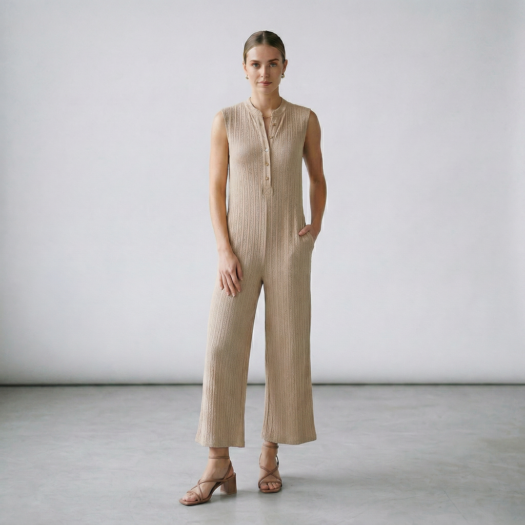 Vivara | Mono elegante sin mangas de pierna amplia