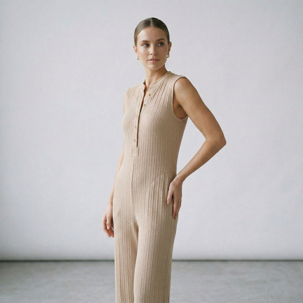 Vivara | Mono elegante sin mangas de pierna amplia