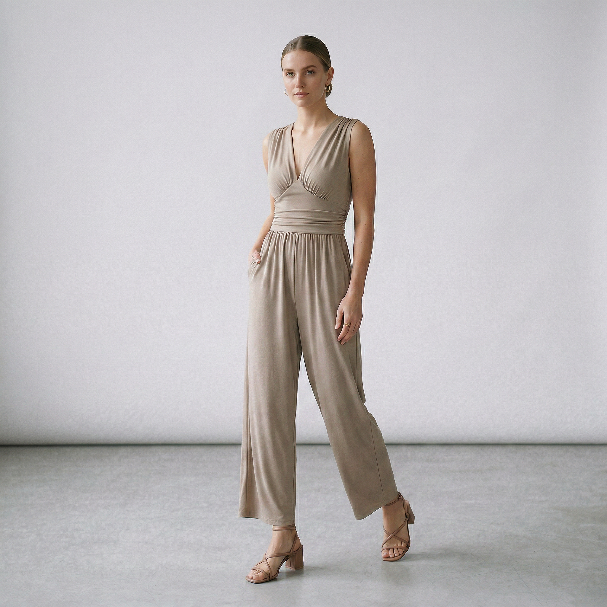 Elena | Mono elegante de pierna amplia